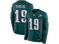 Men Nike Philadelphia Eagles #19 Golden Tate III Limited Green Therma Long Sleeve NFL Jersey