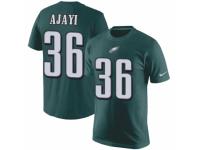 Men Nike Philadelphia Eagles #36 Jay Ajayi Green Rush Pride Name & Number T-Shirt