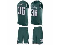 Men Nike Philadelphia Eagles #36 Jay Ajayi Midnight Green Tank Top Suit NFL Jersey