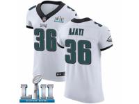 Men Nike Philadelphia Eagles #36 Jay Ajayi White Vapor Untouchable Elite Player Super Bowl LII NFL Jersey