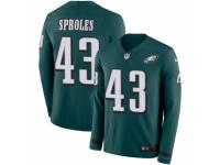Men Nike Philadelphia Eagles #43 Darren Sproles Limited Green Therma Long Sleeve NFL Jersey
