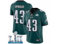 Men Nike Philadelphia Eagles #43 Darren Sproles Midnight Green Team Color Vapor Untouchable Limited Player Super Bowl LII NFL Jersey