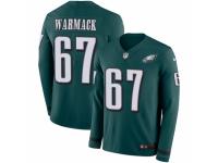 Men Nike Philadelphia Eagles #67 Chance Warmack Limited Green Therma Long Sleeve NFL Jersey