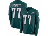 Men Nike Philadelphia Eagles #77 Michael Bennett Limited Green Therma Long Sleeve NFL Jersey