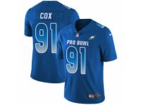 Men Nike Philadelphia Eagles #91 Fletcher Cox Limited Royal Blue NFC 2019 Pro Bowl NFL Jersey