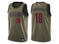 Men Nike Portland Trail Blazers #19 Georgios Papagiannis Swingman Green Salute to Service NBA Jersey