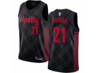 Men Nike Portland Trail Blazers #21 Noah Vonleh  Black NBA Jersey - City Edition