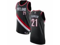 Men Nike Portland Trail Blazers #21 Noah Vonleh Black Road NBA Jersey - Icon Edition