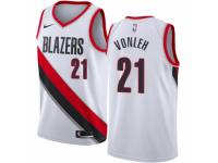 Men Nike Portland Trail Blazers #21 Noah Vonleh White Home NBA Jersey - Association Edition