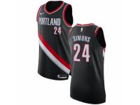 Men Nike Portland Trail Blazers #24 Anfernee Simons Black NBA Jersey - Icon Edition