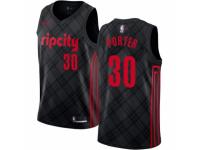 Men Nike Portland Trail Blazers #30 Terry Porter  Black NBA Jersey - City Edition