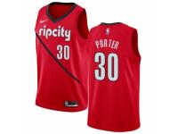 Men Nike Portland Trail Blazers #30 Terry Porter Red  Jersey - Earned Edition