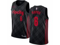 Men Nike Portland Trail Blazers #6 Shabazz Napier  Black NBA Jersey - City Edition