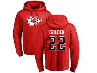 Men Nike Robert Golden Red Name & Number Logo - NFL Kansas City Chiefs #22 Pullover Hoodie