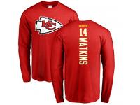 Men Nike Sammy Watkins Red Backer - NFL Kansas City Chiefs #14 Long Sleeve T-Shirt