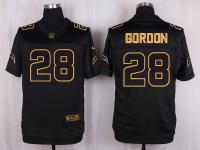 Men Nike San Diego Chargers #28 Melvin Gordon Pro Line Black Gold Collection Jersey
