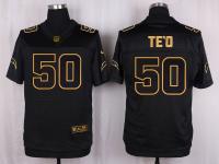 Men Nike San Diego Chargers #50 Manti Te'o Pro Line Black Gold Collection Jersey