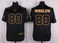 Men Nike San Diego Chargers #80 Kellen Winslow Pro Line Black Gold Collection Jersey