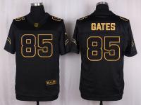 Men Nike San Diego Chargers #85 Antonio Gates Pro Line Black Gold Collection Jersey