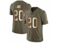 Men Nike Seattle Seahawks #20 Jeremy Lane Limited Olive/Gold 2017 Salute to Service NFL Jersey