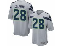 Men Nike Seattle Seahawks #28 Justin Coleman Game Grey Alternate NFL Jersey