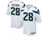 Men Nike Seattle Seahawks #28 Justin Coleman Game White NFL Jersey