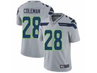 Men Nike Seattle Seahawks #28 Justin Coleman Grey Alternate Vapor Untouchable Limited Player NFL Jersey