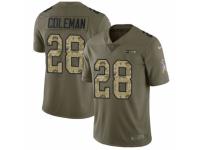Men Nike Seattle Seahawks #28 Justin Coleman Limited Olive/Camo 2017 Salute to Service NFL Jersey