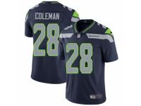 Men Nike Seattle Seahawks #28 Justin Coleman Navy Blue Team Color Vapor Untouchable Limited Player NFL Jersey