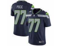 Men Nike Seattle Seahawks #77 Ethan Pocic Navy Blue Team Color Vapor Untouchable Limited Player NFL Jersey