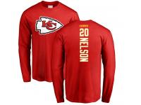 Men Nike Steven Nelson Red Backer - NFL Kansas City Chiefs #20 Long Sleeve T-Shirt