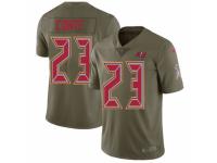Men Nike Tampa Bay Buccaneers #23 Chris Conte Limited Olive 2017 Salute to Service NFL Jersey
