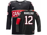 Men Nike Team Canada #12 Patrick Marleau Premier Black Third 2014 Olympic Hockey Jersey
