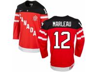 Men Nike Team Canada #12 Patrick Marleau Premier Red 100th Anniversary Olympic Hockey Jersey