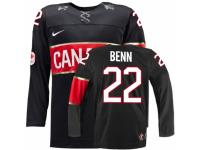 Men Nike Team Canada #22 Jamie Benn Premier Black Third 2014 Olympic Hockey Jersey