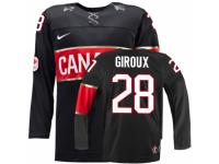 Men Nike Team Canada #28 Claude Giroux Premier Black Third 2014 Olympic Hockey Jersey