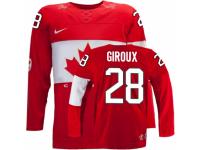 Men Nike Team Canada #28 Claude Giroux Premier Red Away 2014 Olympic Hockey Jersey