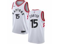 Men Nike Toronto Raptors #15 Vince Carter White NBA Jersey - Association Edition