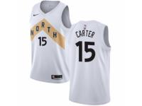 Men Nike Toronto Raptors #15 Vince Carter White NBA Jersey - City Edition