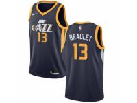 Men Nike Utah Jazz #13 Tony Bradley  Navy Blue Road NBA Jersey - Icon Edition