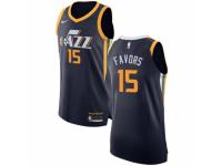 Men Nike Utah Jazz #15 Derrick Favors Navy Blue Road NBA Jersey - Icon Edition