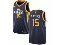 Men Nike Utah Jazz #15 Derrick Favors  Navy Blue Road NBA Jersey - Icon Edition