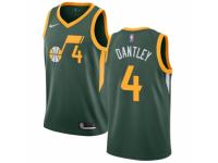 Men Nike Utah Jazz #4 Adrian Dantley Green  Jersey - Earned Edition