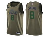 Men Nike Utah Jazz #8 Jonas Jerebko Swingman Green Salute to Service NBA Jersey