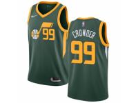 Men Nike Utah Jazz #99 Jae Crowder Green  Jersey - Earned Edition