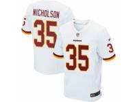 Men Nike Washington Redskins #35 Montae Nicholson Elite White NFL Jersey