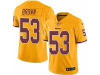 Men Nike Washington Redskins #53 Zach Brown Limited Gold Rush Vapor Untouchable NFL Jersey