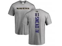 Men Nike Willie Snead IV Ash Backer - NFL Baltimore Ravens #83 T-Shirt