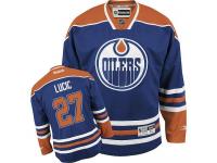 Men Oilers #27 Milan Lucic Light Blue Home Stitched NHL Jersey