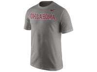 Men Oklahoma Sooners Nike Wordmark T-Shirt - Heather Gray